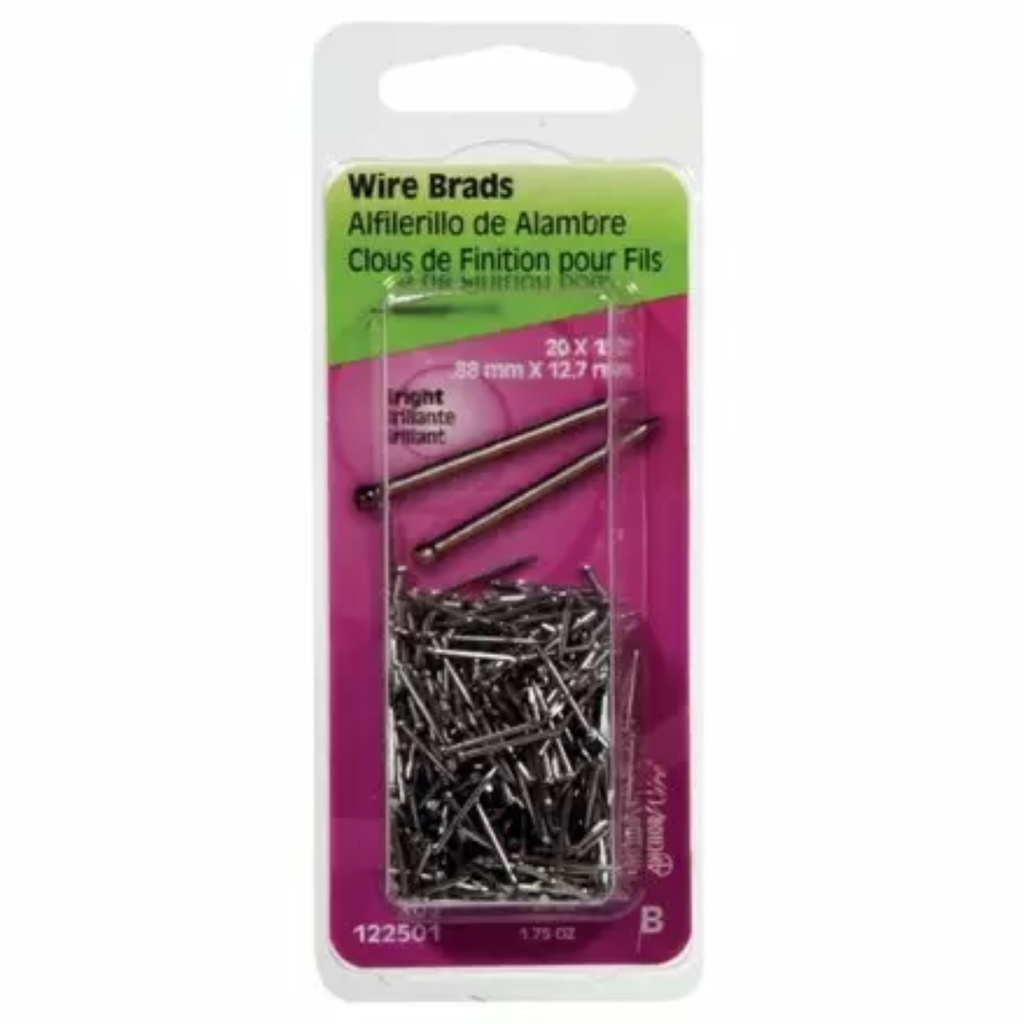 122501 0.5 in. X 20 Bright Wire Brads