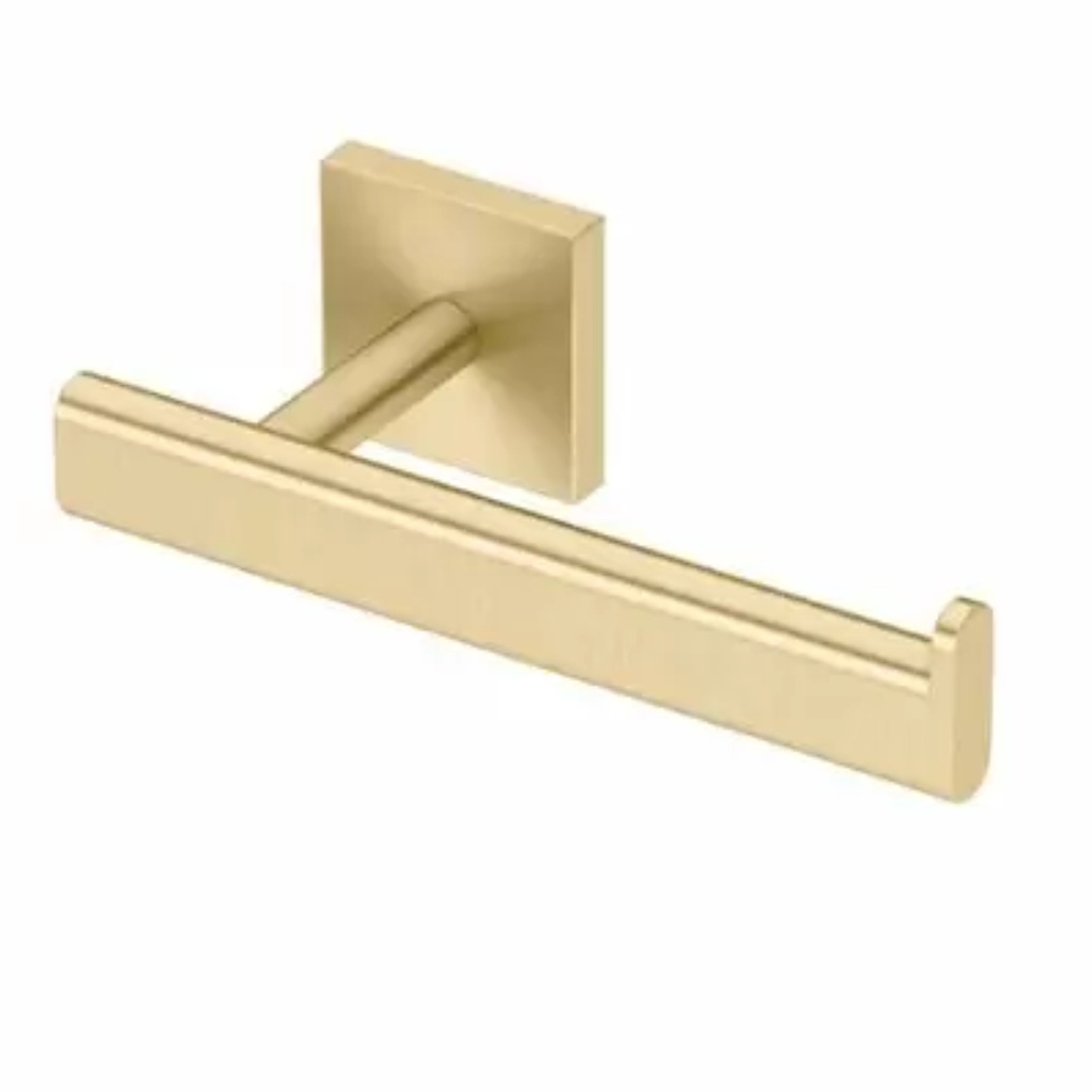 [366001481] Gatco 4053 Elevate Wall Mounted Euro Toilet Paper Holder Brushed Brass Bathroom Hardware and Accessories Bathroom Hardware Toilet Paper Holders