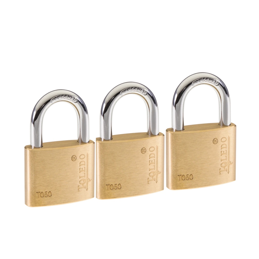 [380009302] TOLEDO CANDADO BRONCE 50MM 3P