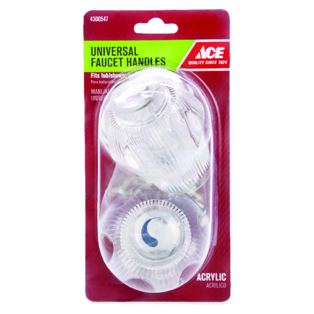 Ace for Universal Clear Bathroom, Tub and Shower Faucet Handles