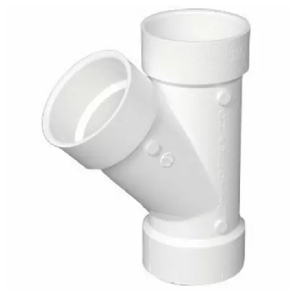 Charlotte Pipe Schedule 40 3 in. Hub X 3 in. D Hub PVC Wye 1 Pk