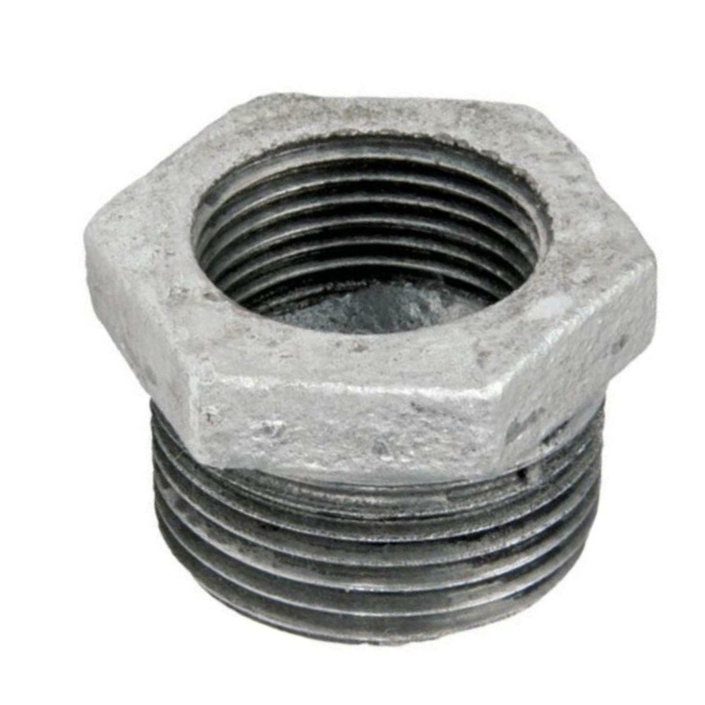Proplus Galvanized Malleable Fitting Bushing, 3/4 Inch X 1/2 Inch Lead Free