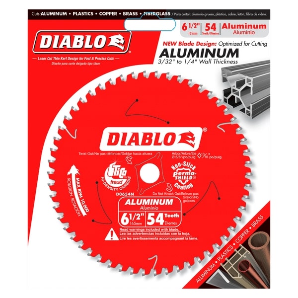 [D0654N] Diablo 6-1/2 in. D X 5/8 in. TiCo Hi-Density Carbide Circular Saw Blade 54 Teeth 1 Pk