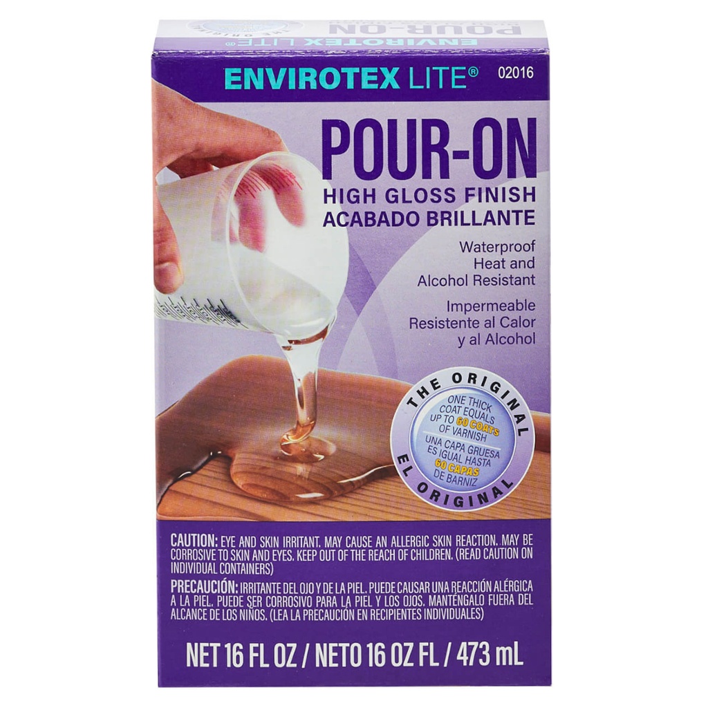 EnviroTex ENVIROTEX Lite Pour-on High Gloss Finish Kit - 16 Oz