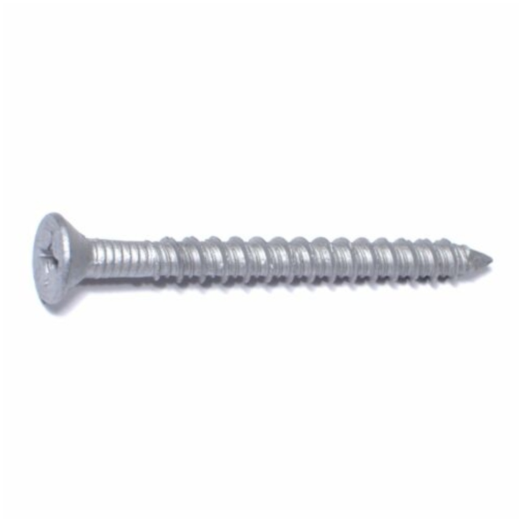 1/4' X 2-3/4' 410 Stainless Steel Flat Phillips Tapcon