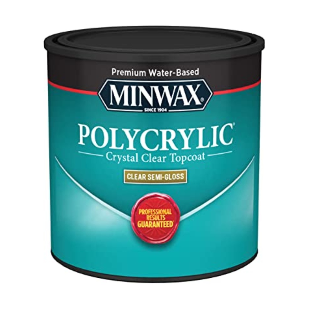Minwax Polycrylic Semi-Gloss Crystal Clear Water-Based Polyurethane 0.5 Pt