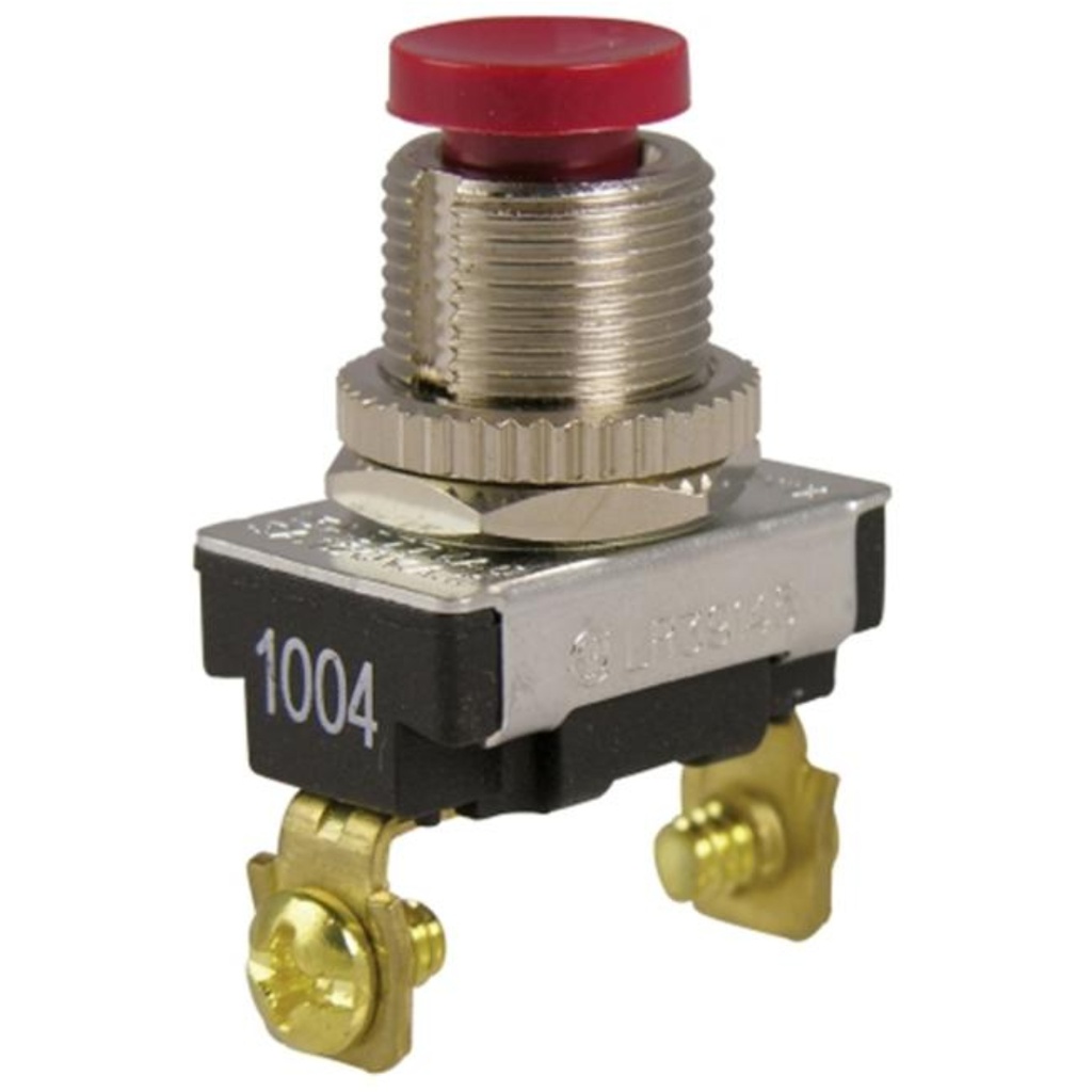 Gardner Bender 3 Amps Push Button Momentary Switch Red/Silver 1 Pk