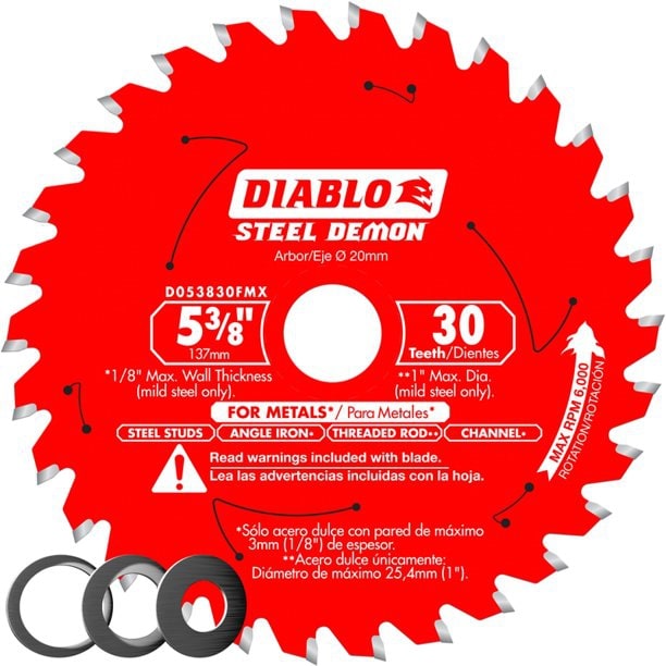 Diablo Steel Demon 5-3/8 in. D X 20 Mm TiCo Hi-Density Carbide Metal Saw Blade 30 Teeth 1 Pk
