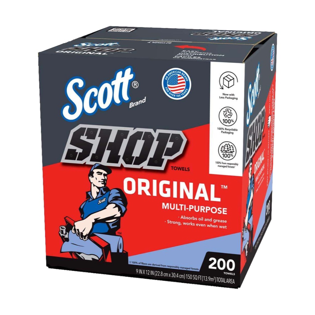 Scott Original Paper Shop Towels 12 in. W X 9 in. L 1 Pk