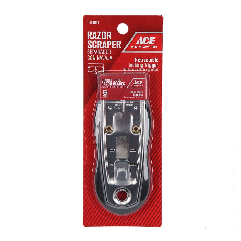 SCRAPER W/BLADE GLASS 1"