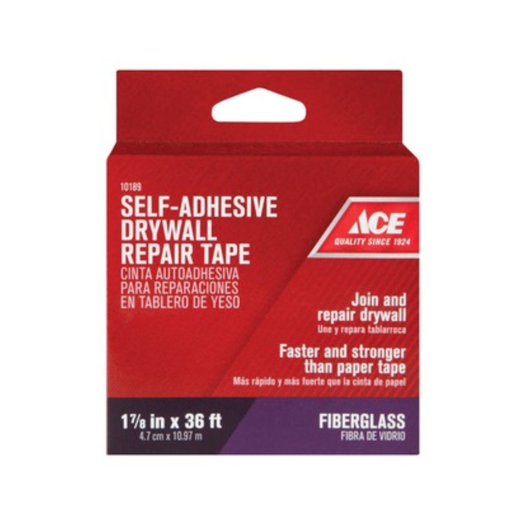 Ace 36 Ft. L X 1.88 in. W Fiberglass White Self Adhesive Wall Repair Tape - Total Qty: 6