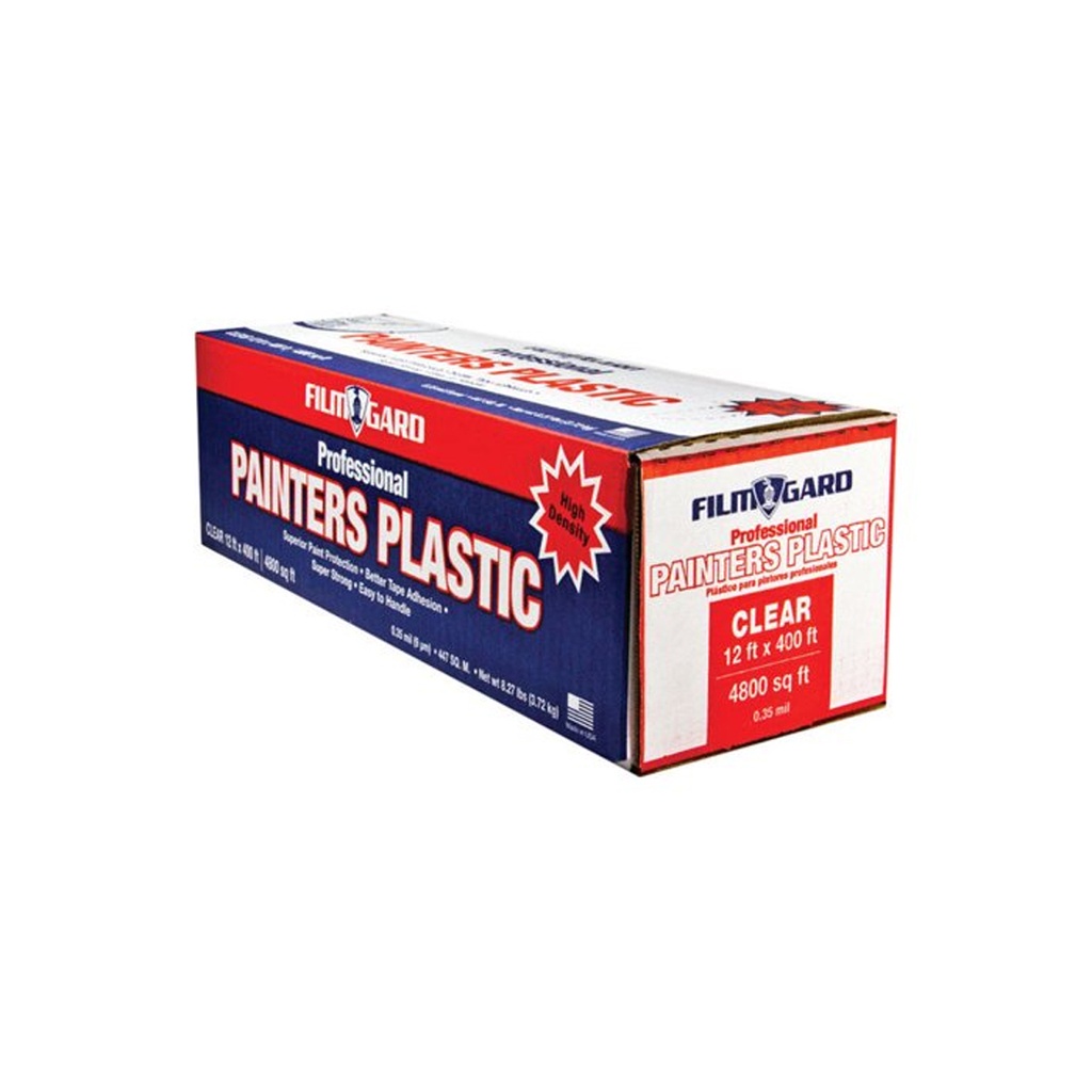 Film-Gard 12 Ft. W X 400 Ft. L X 0.35 Mil Professional Grade Painter's Plastic 1 Pk