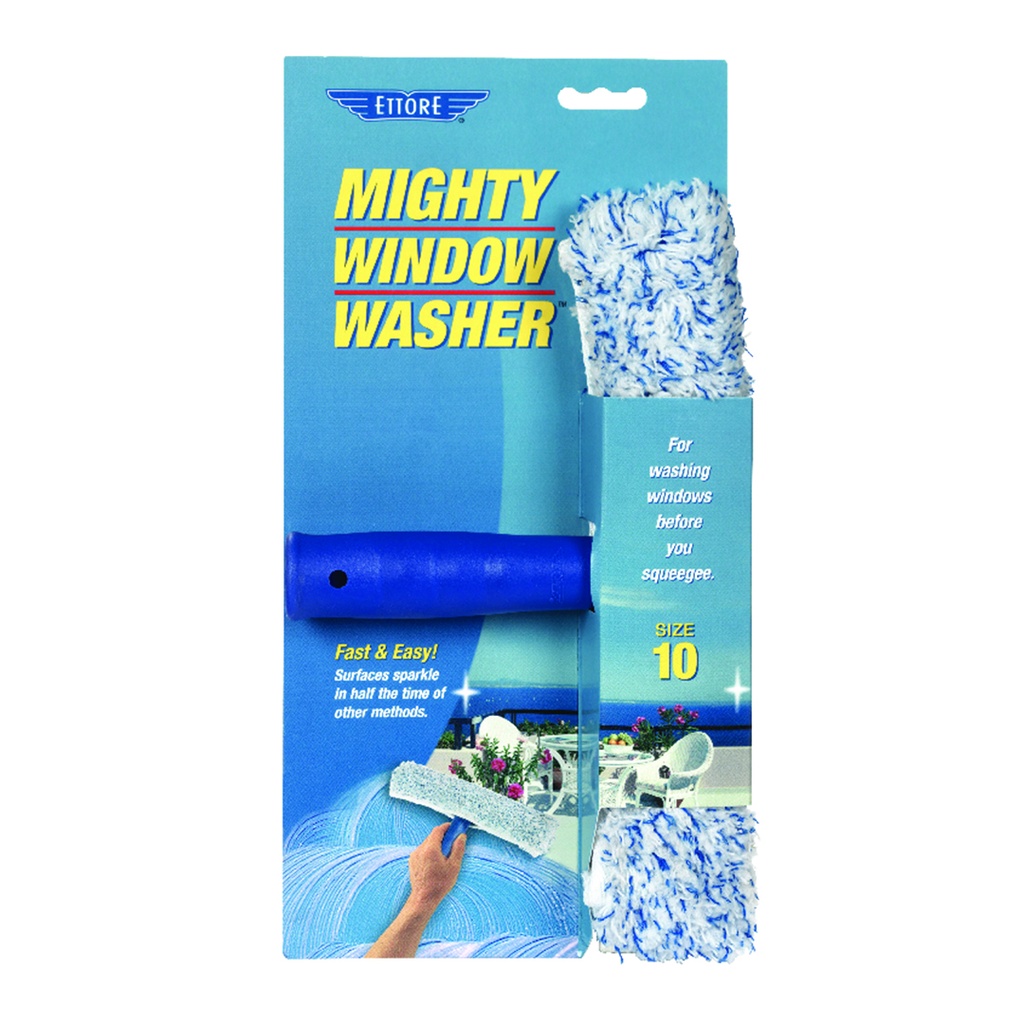 Ettore Mighty Window Washer 10 in. Plastic Window Squeegee