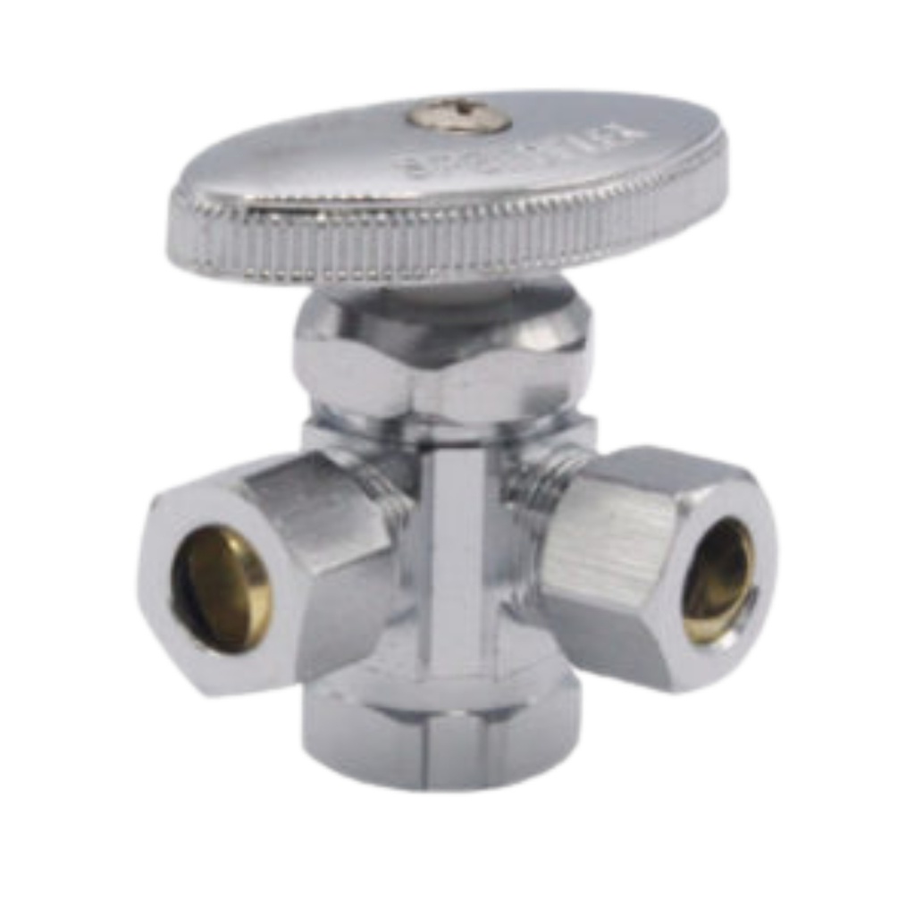 LLAVE ANG. DOBLE 1/2X3/8X3/8 TW