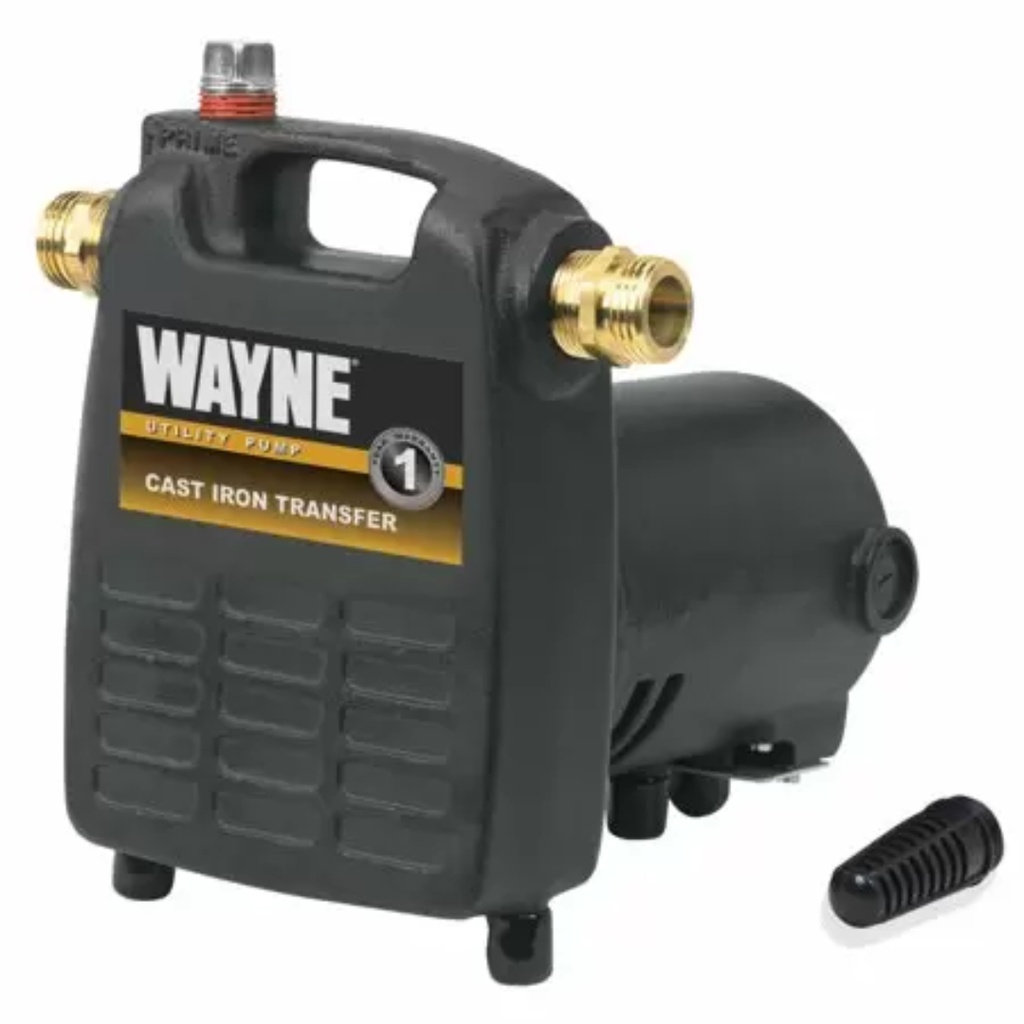 [44352] Wayne 1/2 HP 1600 Gph Cast Iron Switchless Switch Bottom AC Transfer Pump