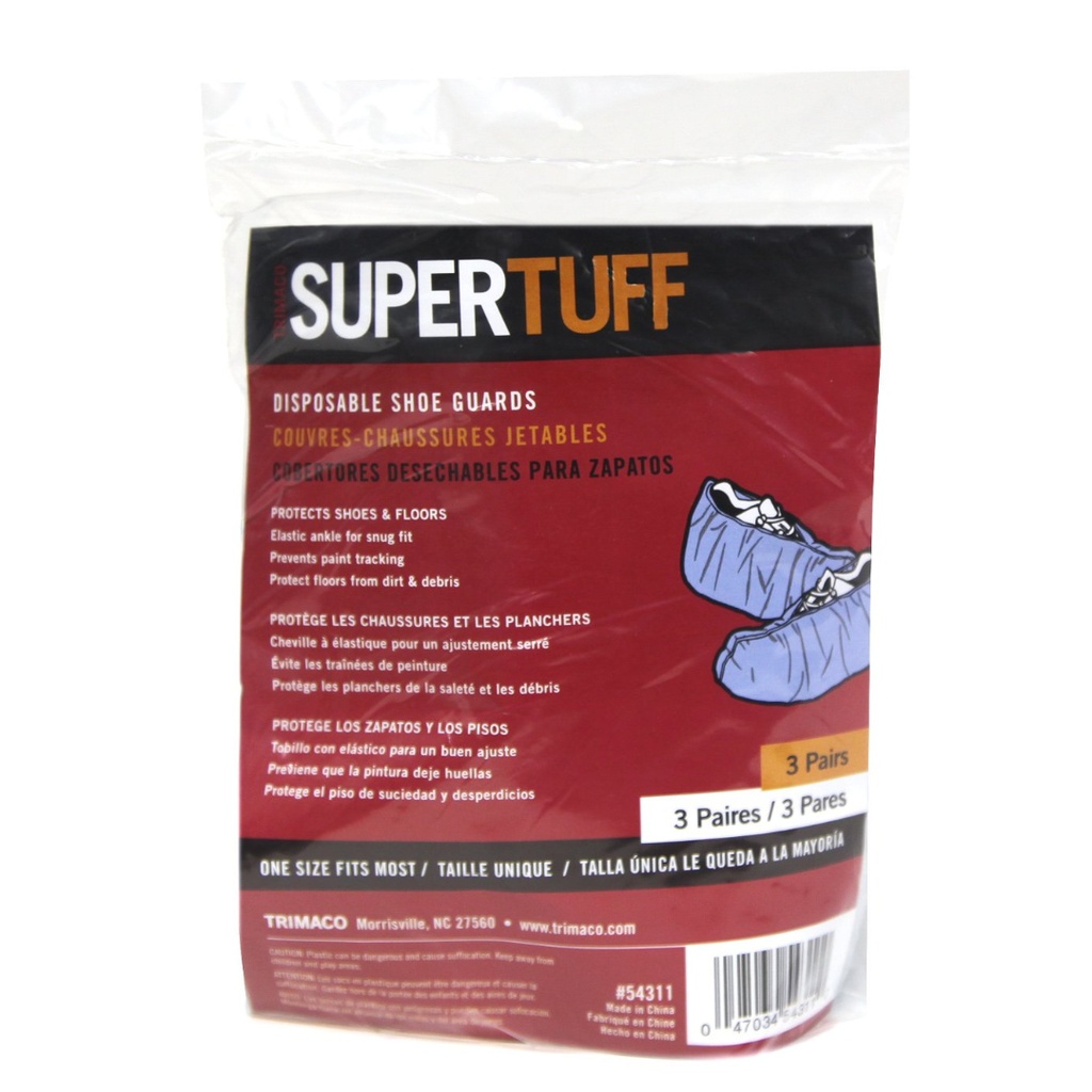 SuperTuff Polypropylene Shoe Guards Blue One Size Fits Most 3 Pk