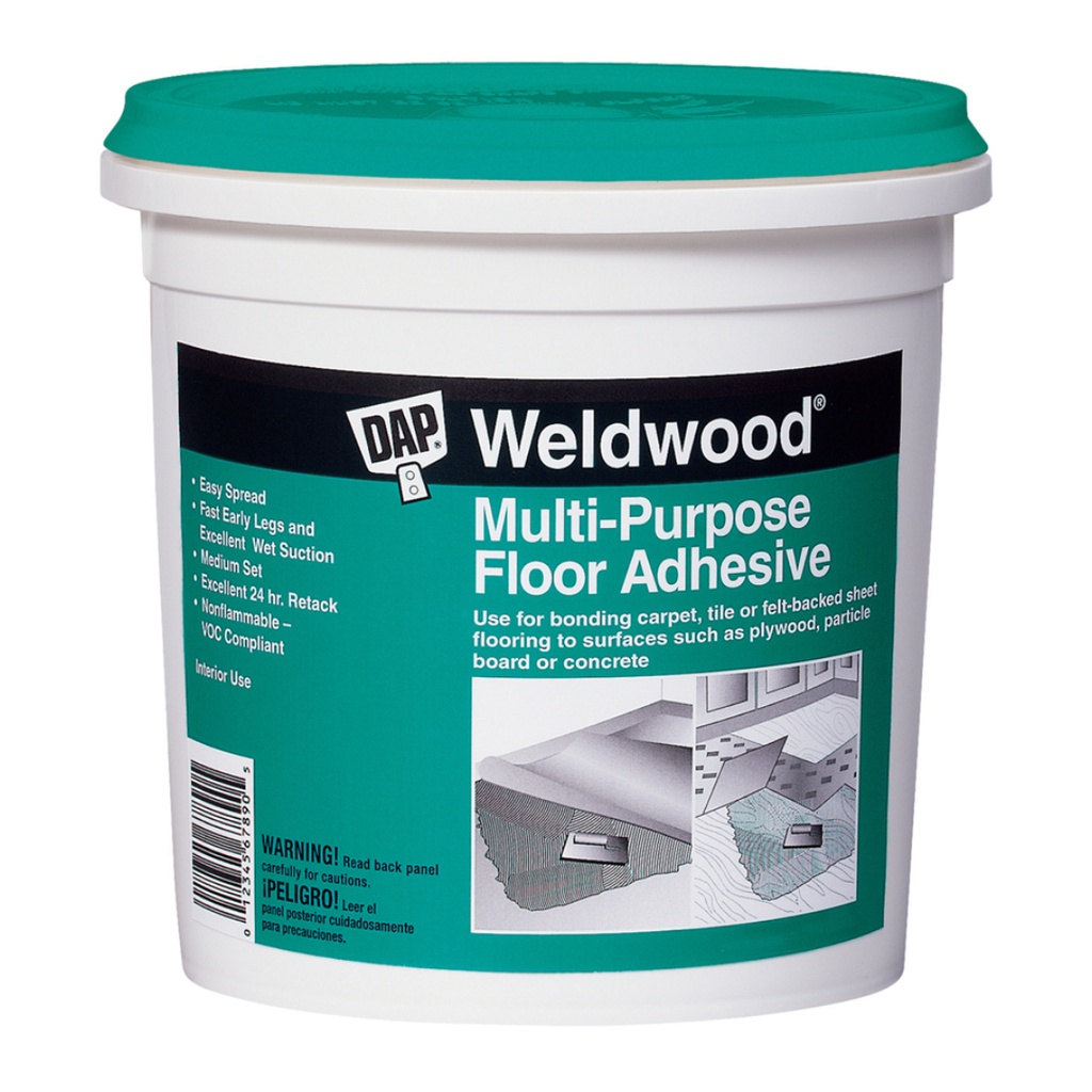 DAP WeldWood High Strength Synthetic Latex-Resins Off White Floor Adhesive 1 Qt