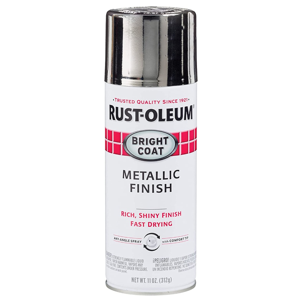 [18964] Rust-Oleum Stops Rust Gloss Chrome Bright Coat Metallic Spray 11 Oz