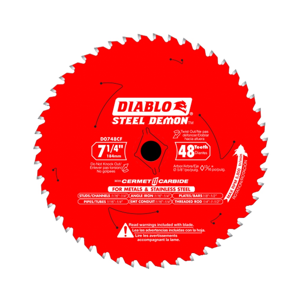 DIABLO 48T Steel Demon Cermet II Saw Blade - 7-1/4 Inch