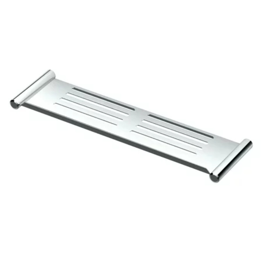 19 in. W Elegant Shower Shelf in Chrome