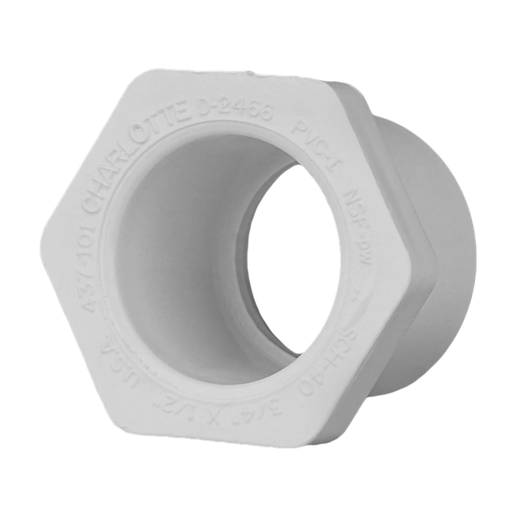 Genova Products 70224 Reducing Bushing Pipe Fitting, 2" X 1 1/4"