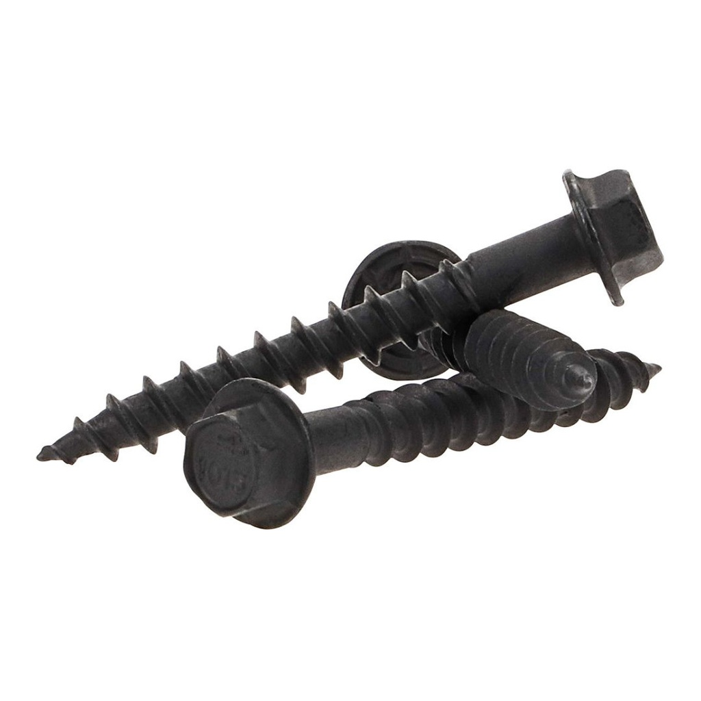 Outdoor Accents 0.220 in. X 3-1/2 in. T40 6-Lobe, Low Profile Head, Black Structural Wood Screw (50-Pack)