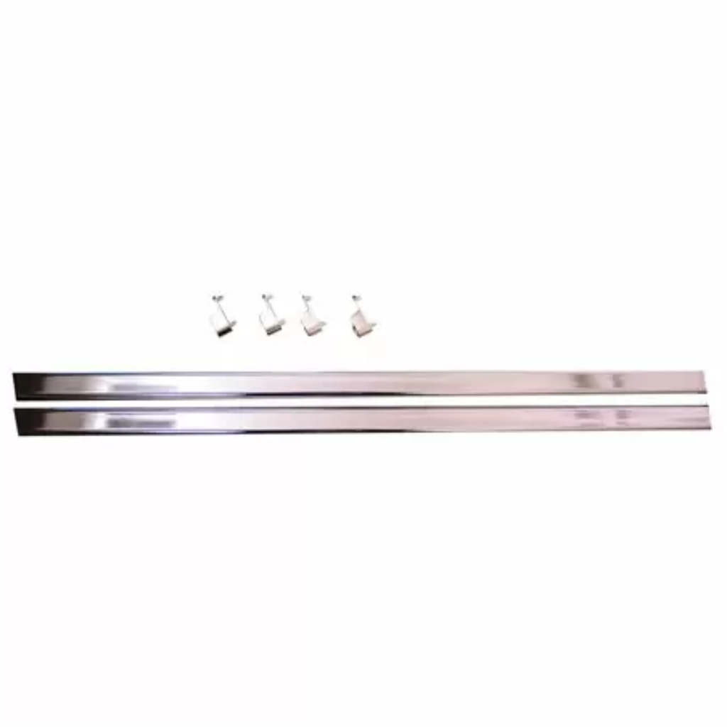 Easy Track RR1024 24 Inch Wardrobe Rods with Mounting Brackets for Easy Track Closet System - Pair Chrome Storage and Organization Closet Organizers