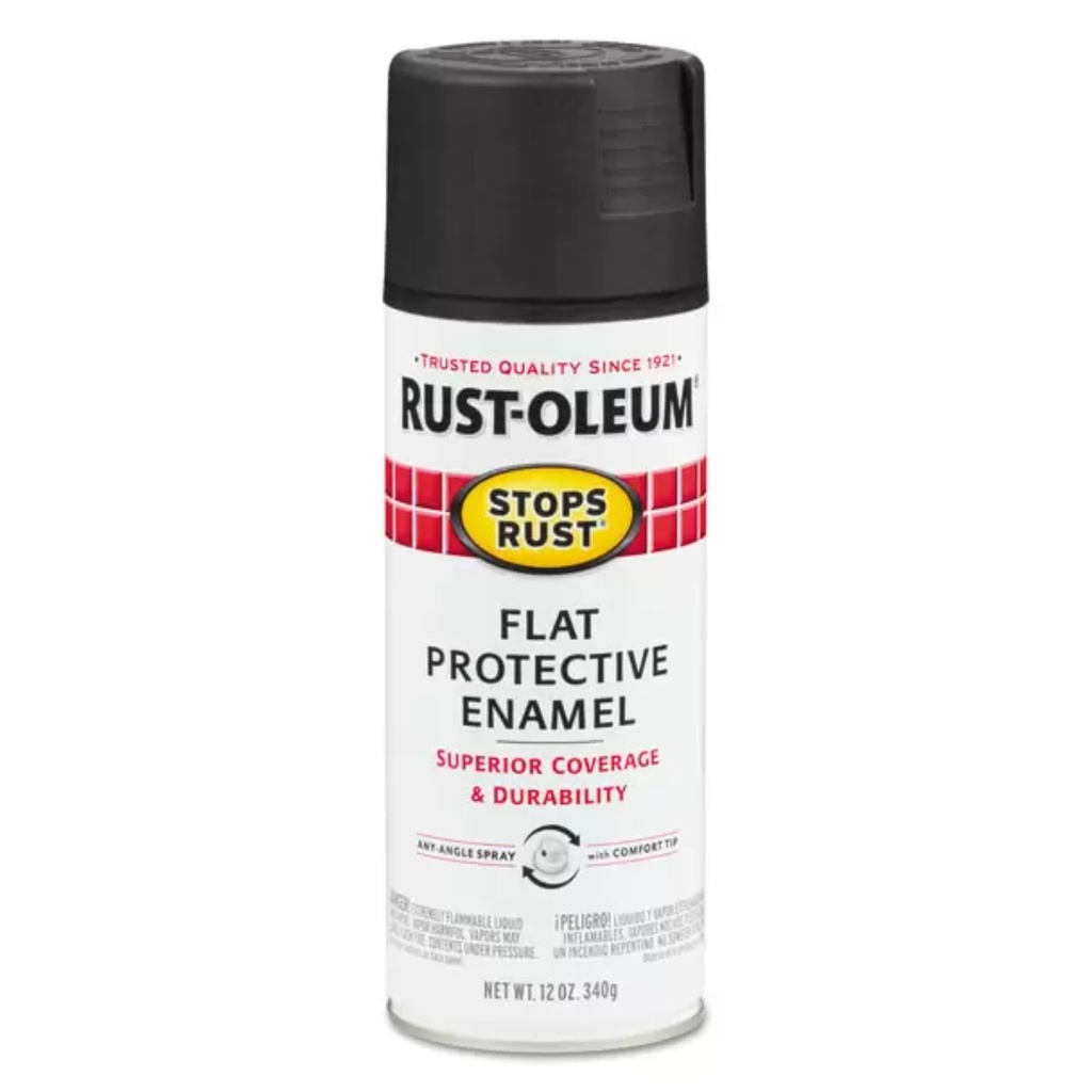 SPRYPAINT FLATBLACK 12OZ