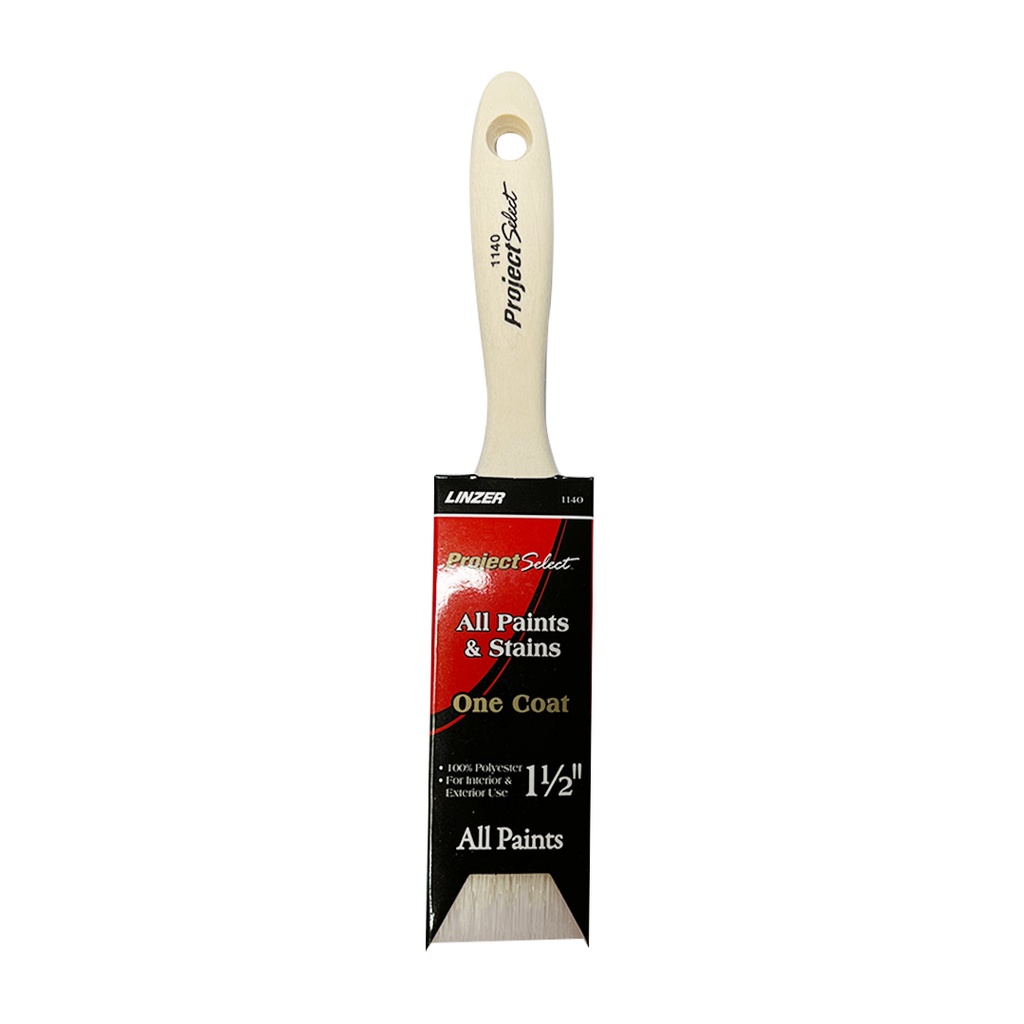 Linzer Products 1140-0150 1-1/2 Polyester Project Select Varnish & Wall Paint Brush