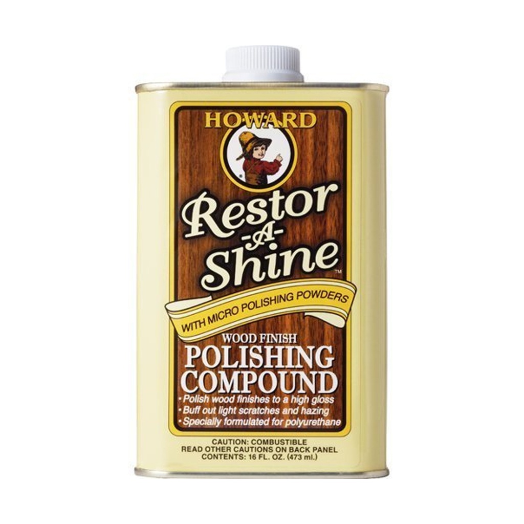 Howard Restor-a-Shine No Scent Polishing Compound 16 Oz Cream