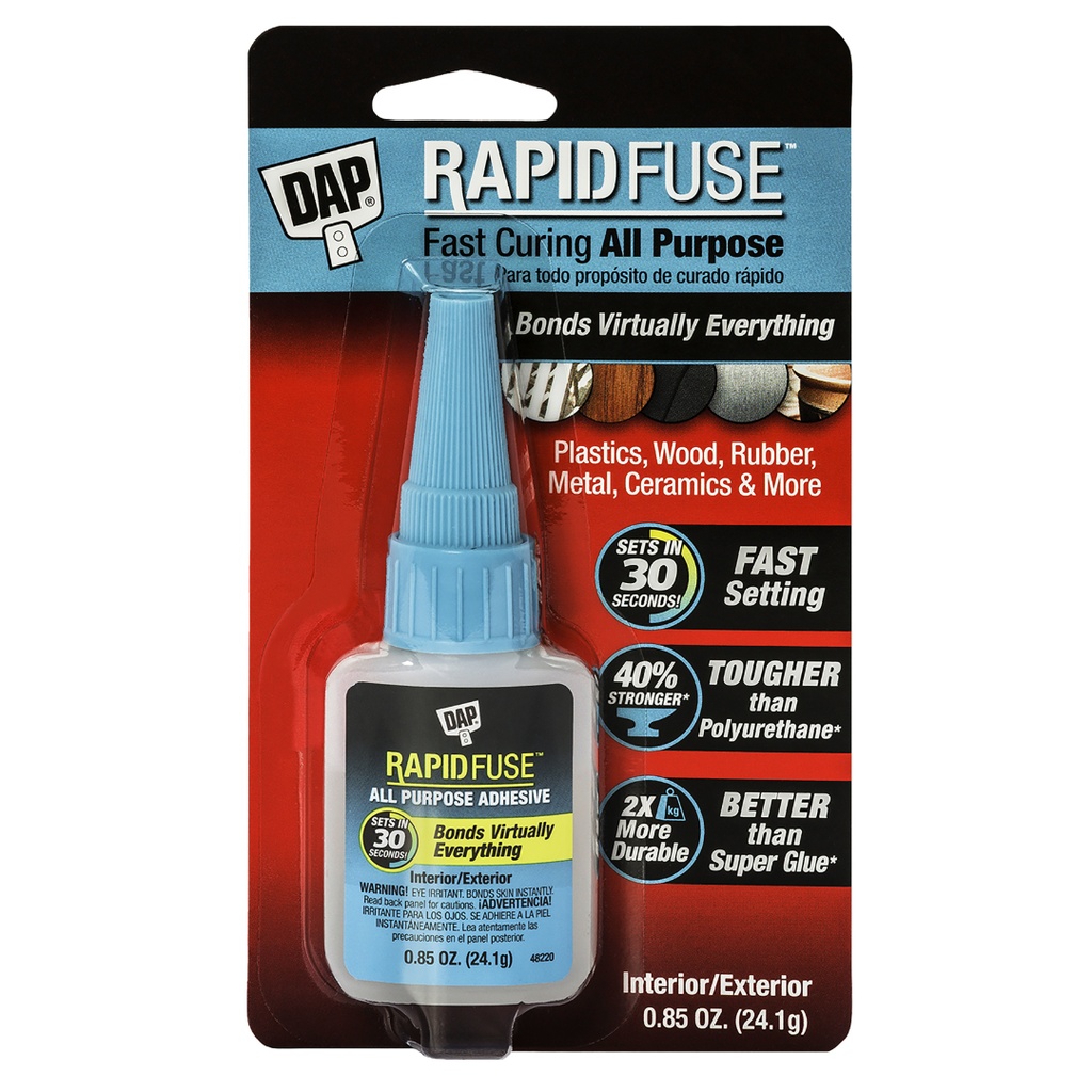 DAP RapidFuse High Strength Glue Clear All Purpose Adhesive 0.85 Oz