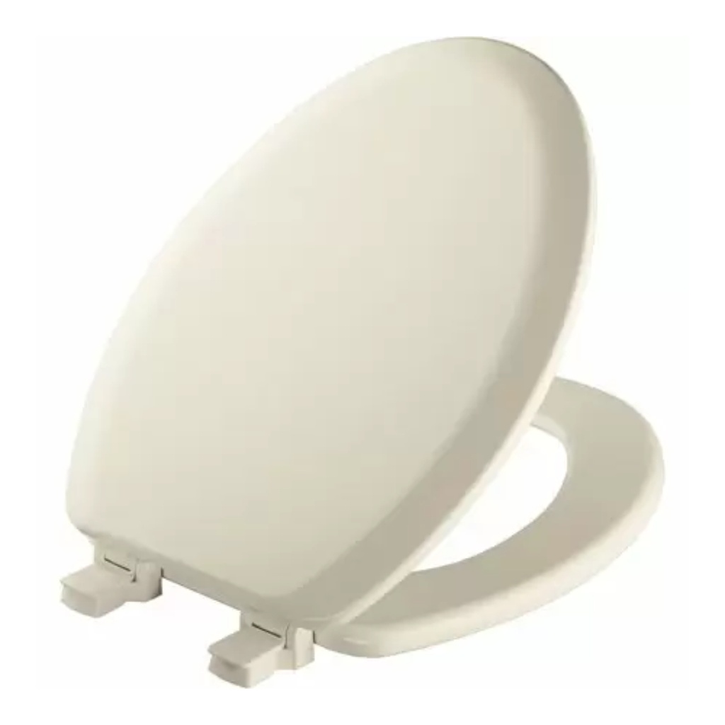 [4317889] Mayfair by Bemis Cameron Elongated Biscuit Enameled Wood Toilet Seat