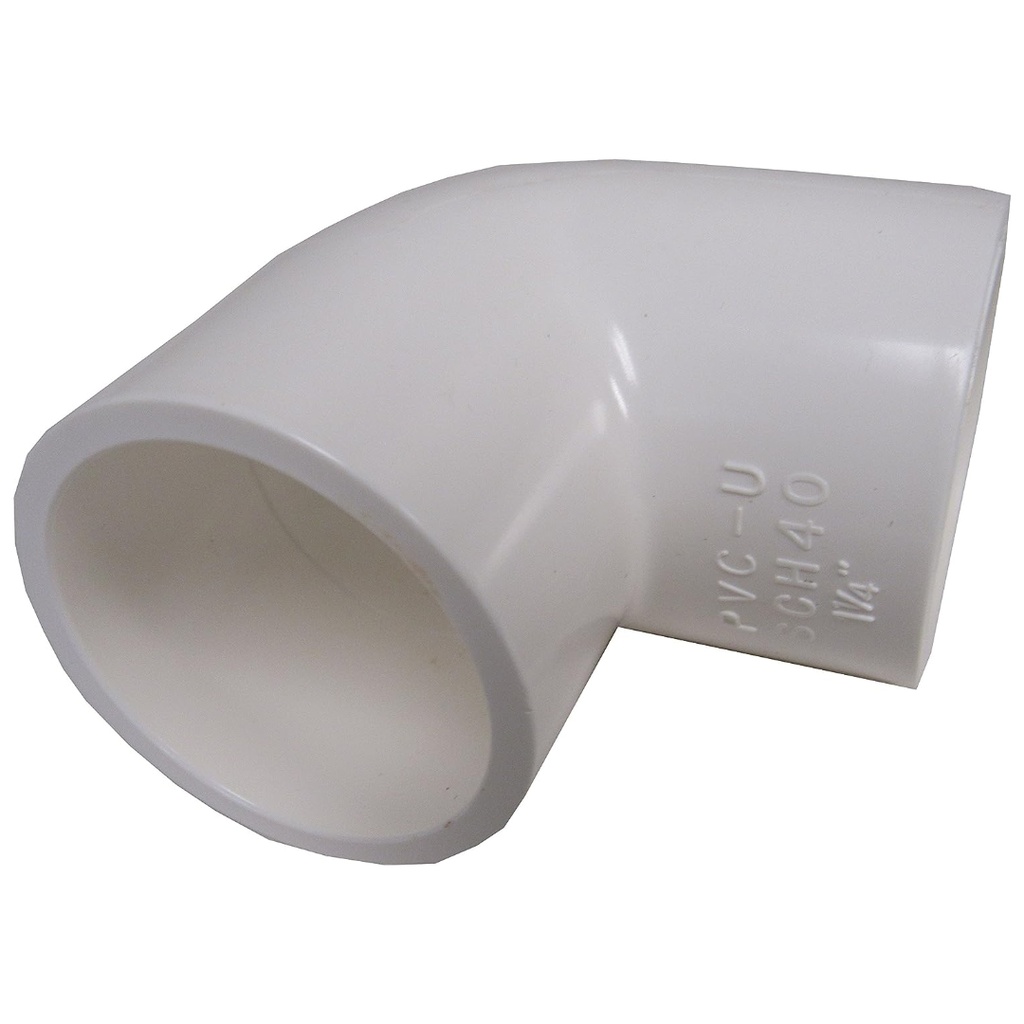 Charlotte Pipe Schedule 40 1-1/4 in. Slip X 1-1/4 in. Dia. Slip PVC Elbow