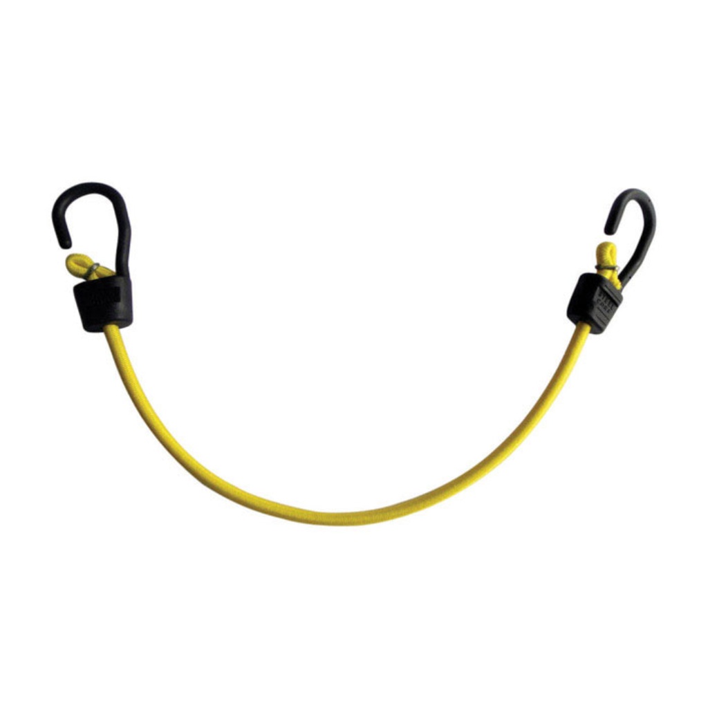 Keeper Black/Yellow Bungee Cord 24 in. L X 0.315 in. 2 Pk