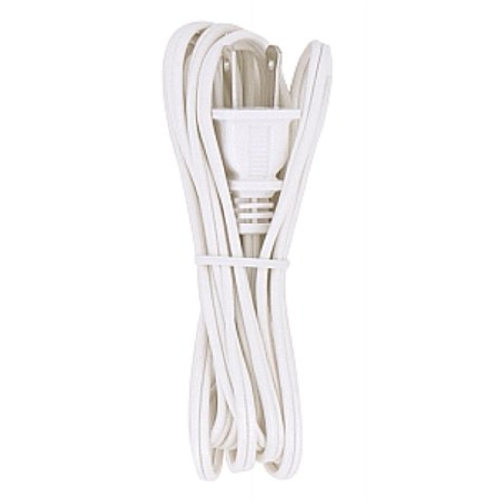 [S70100] SATCO 8' WHT CORD W/PLUG