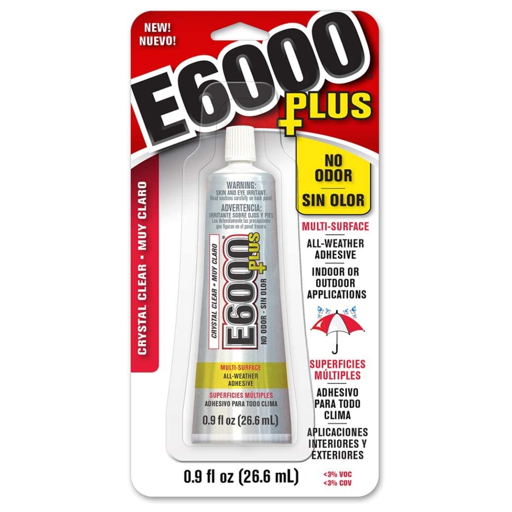 [1000990] E6000 High Strength Clear All-Weather Adhesive 0.9 Oz