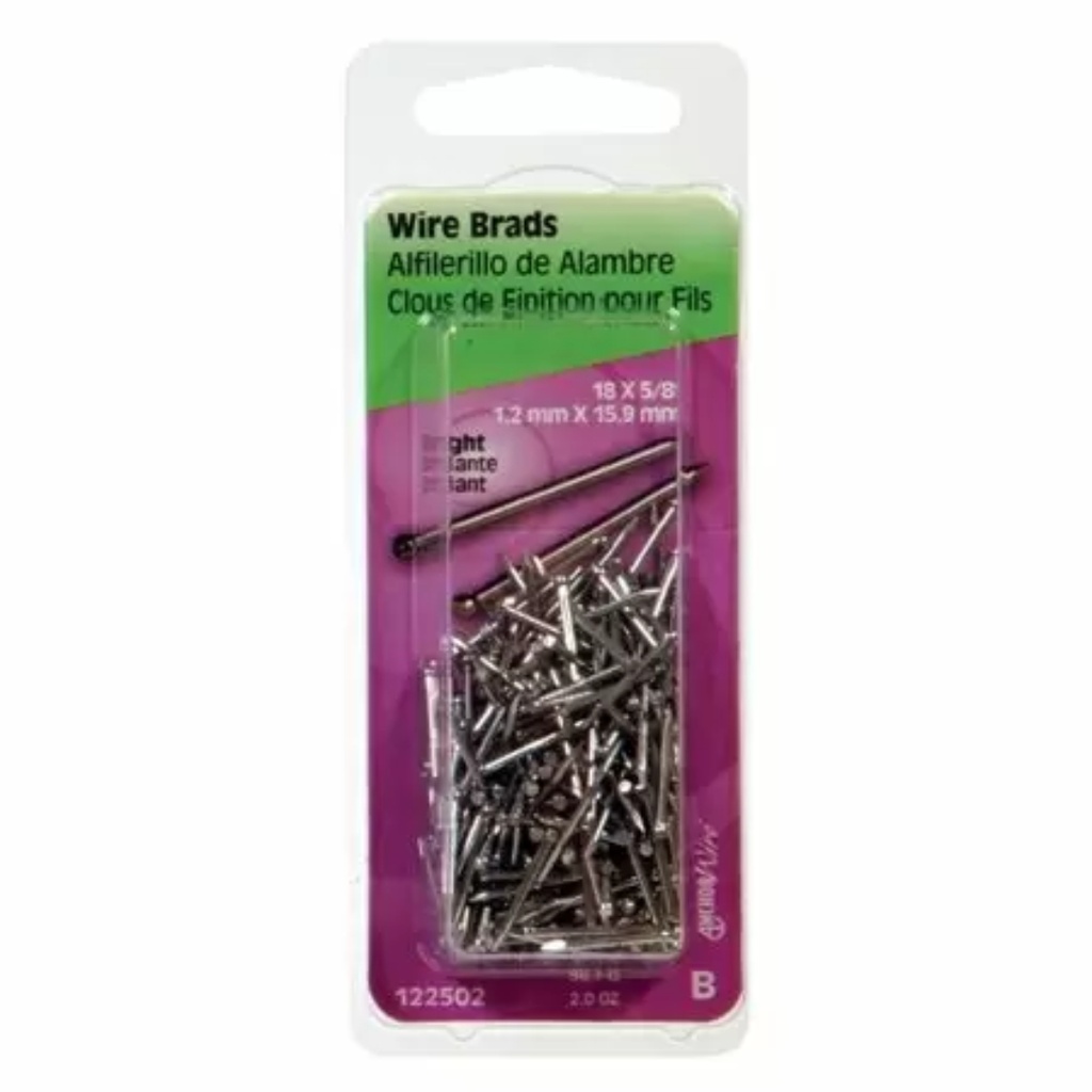 Hillman 18 Ga. X 5/8 in. L Bright Steel Brad Nails 1 Pack 2 Oz.