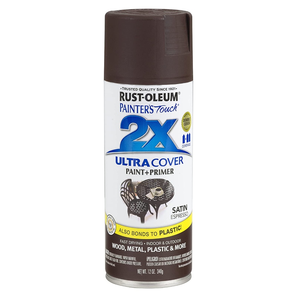 [1395748] Rust-Oleum Painter's Touch Ultra Cover Satin Espresso Spray Paint 12 Oz.