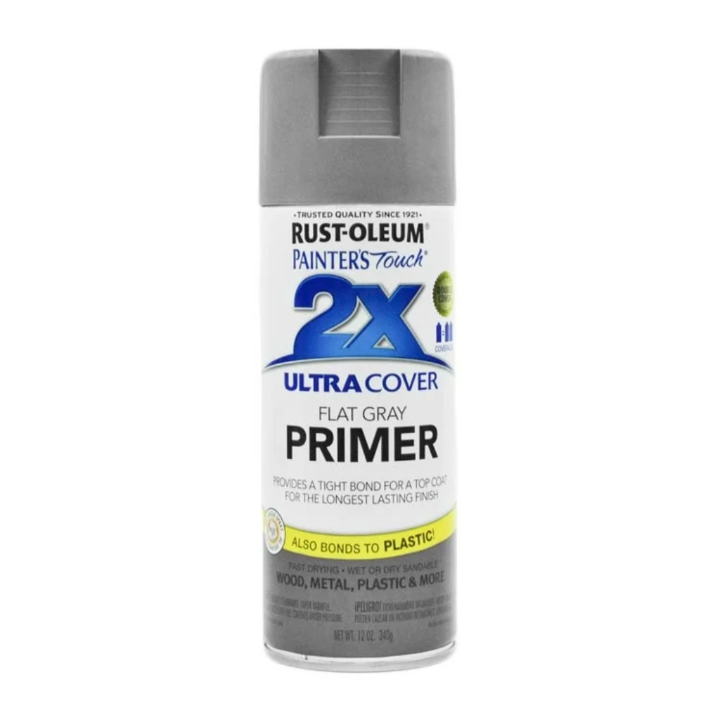 Rust-Oleum Painter's Touch Ultra Cover Primer Flat Gray Spray Paint 12 Oz.