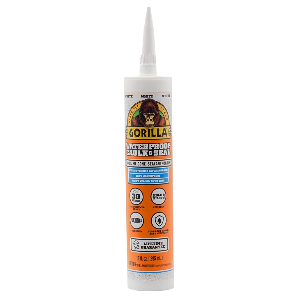 Gorilla White Silicone All Purpose Sealant 10 Oz.