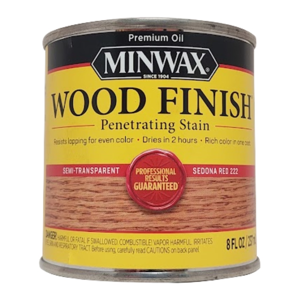 [420013320] Minwax Wood Finish Transparent Sedona Red Oil-Based Wood Stain 0.5 Pt.