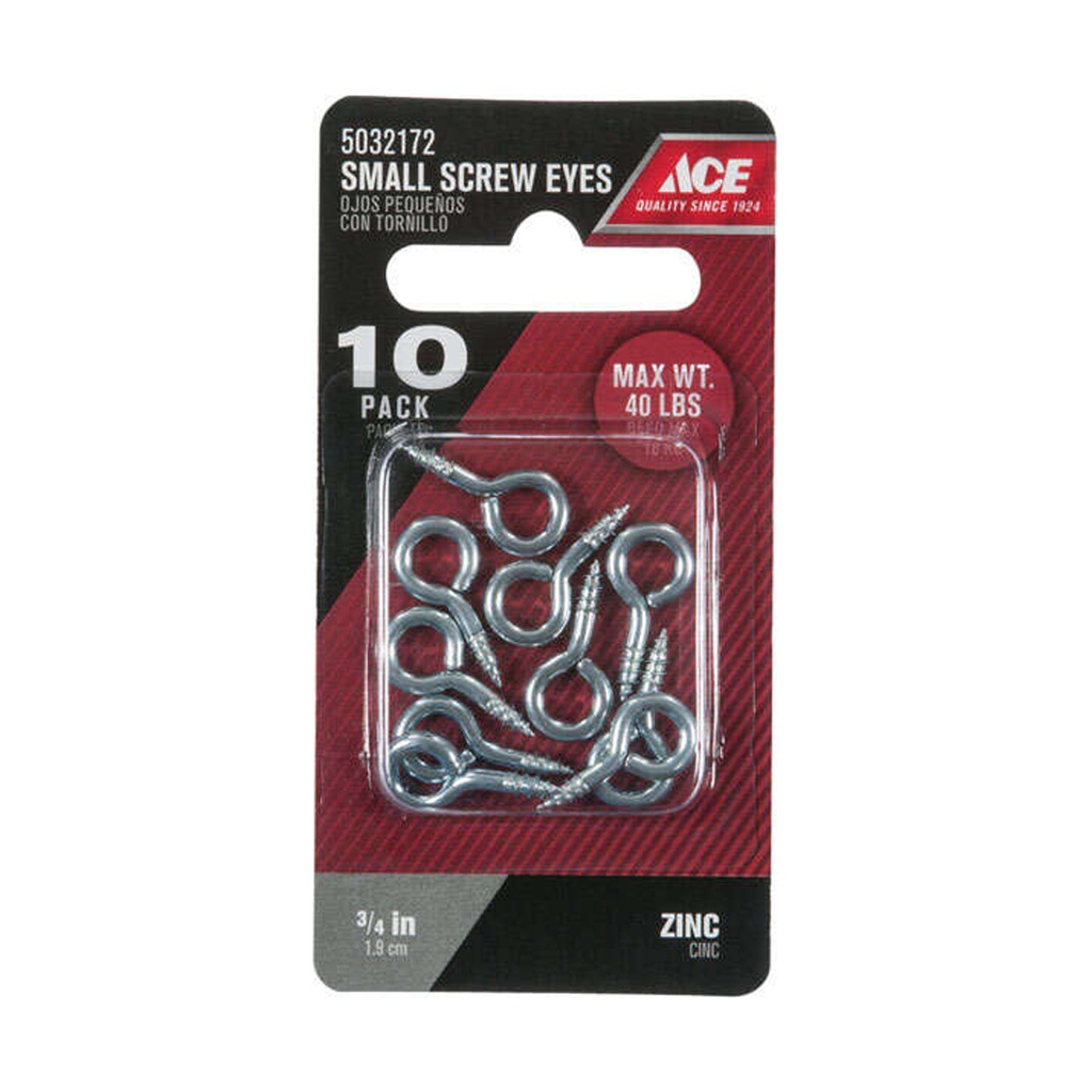 Screw Eye .087 X 3/4 10/CD Ace Hook and Eye 3468 082901134688