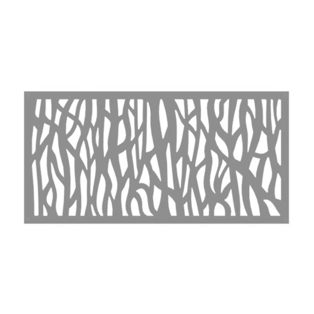 2 Ft. X 4 Ft. Sprig Gray Polypropylene Decorative Screen Panel