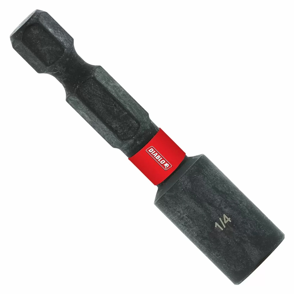 Diablo 1/4 in. X 1-7/8 in. L Black Oxide Magnetic Nut Setter 1 Pc