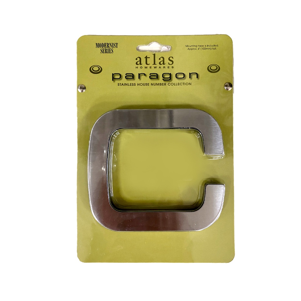[PGNCSS] Atlas Homewares PGNC Paragon Address Letter C Stainless Steel Home Accents Address Numbers C