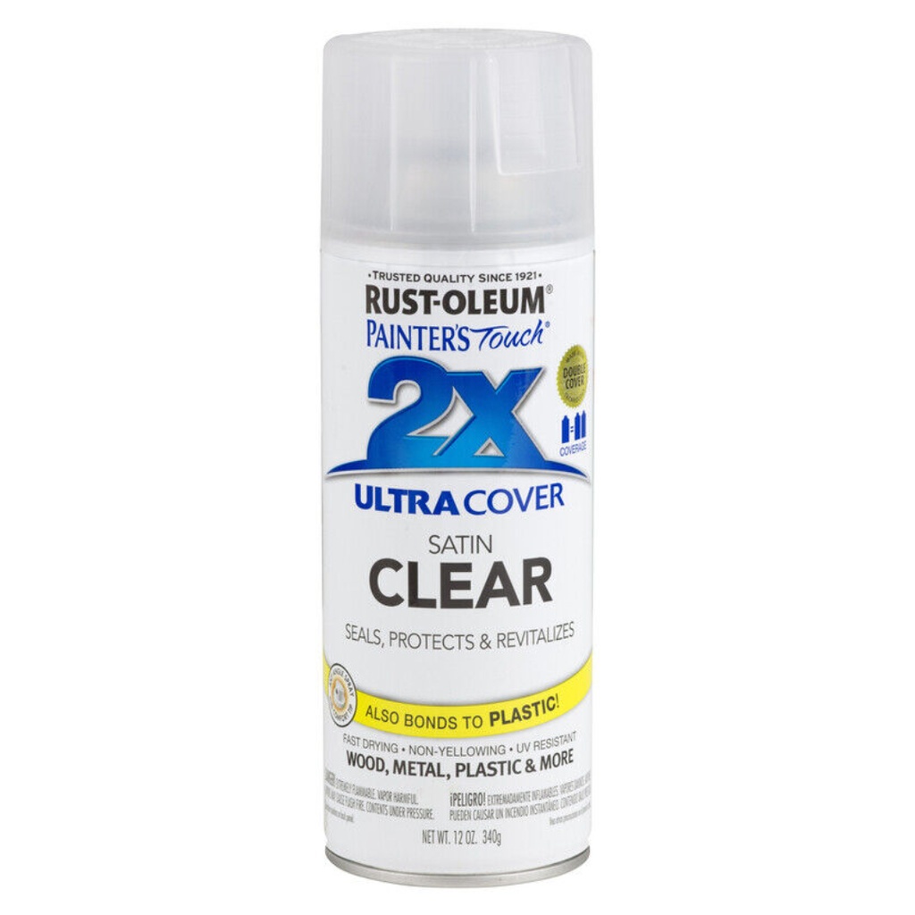 Rust-Oleum Painter's Touch Ultra Cover Satin Clear Spray Paint 12 Oz.