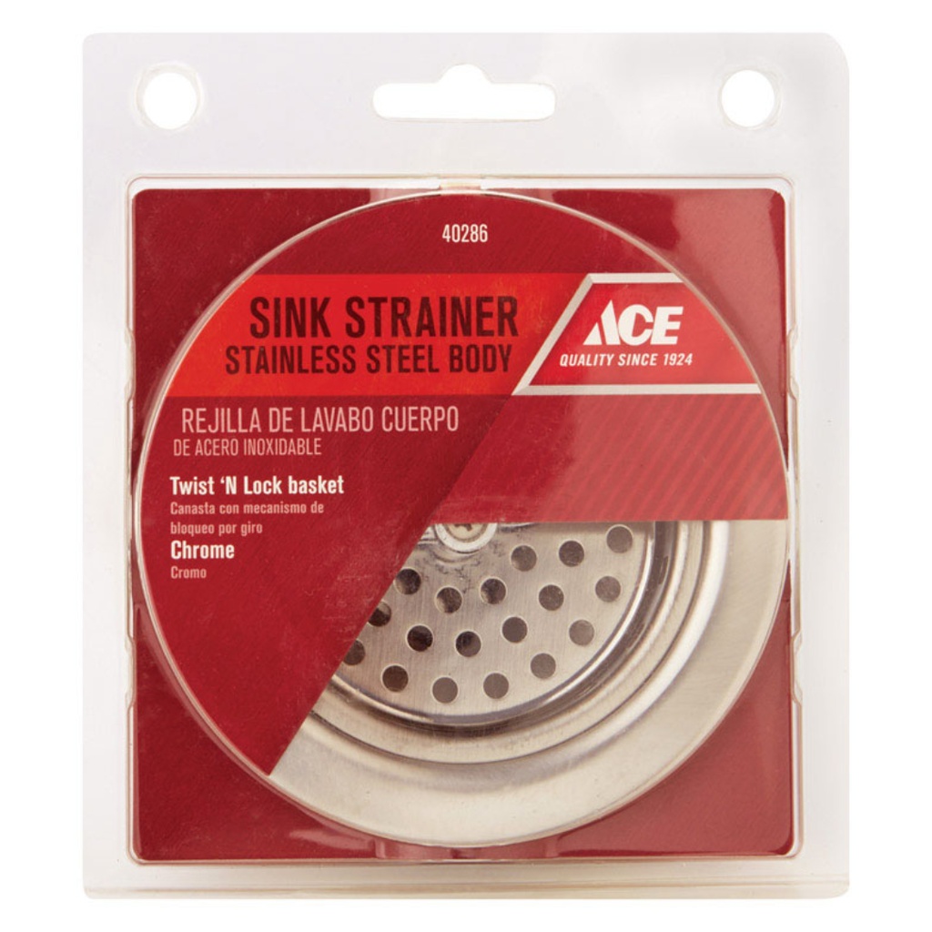 Ace 3-1/2 in. D Stainless Steel Basket Strainer Assembly