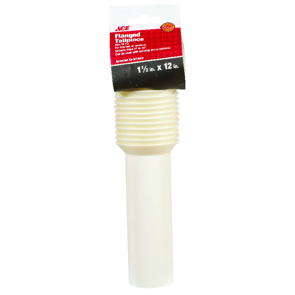 [4238895] Ace 1-1/2 in. D X 12 in. L Plastic Tailpiece