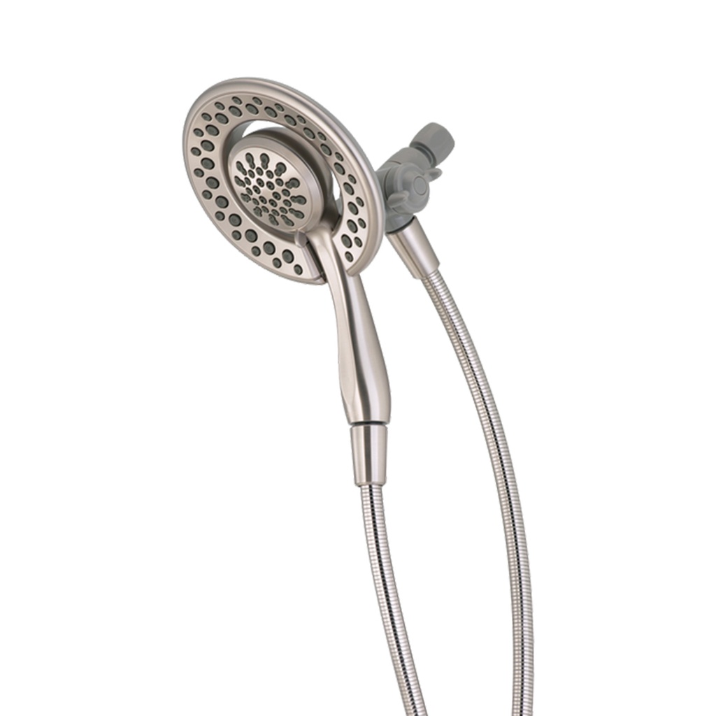 [75486CSN] Delta 75486C In2ition 1.75 GPM 2-in-1 Multi Function Shower Head and Hand Shower with 60" Hose - Limited Lifetime Warranty SpotShield Brushed Nickel