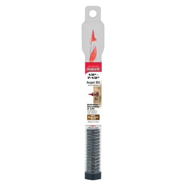 Diablo Dura-Tip 1/2 in. D X 7.5 in. L Auger Bit High Speed Steel 1 Pc